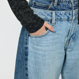 INSILENCE DOUBLE WAIST BAGGY Light Blue / 0 (XS)