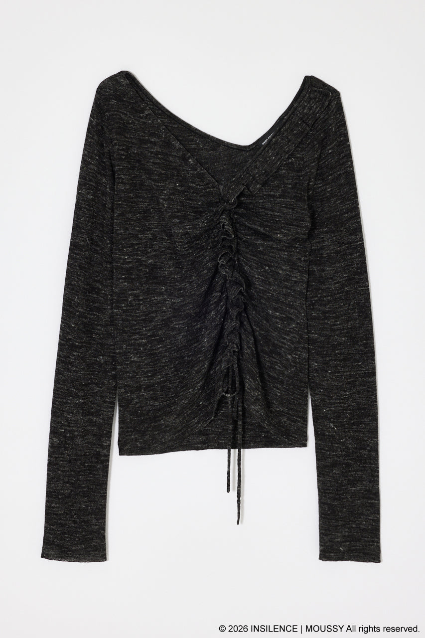 INSILENCE GATHER KNIT TOP Black / 1 (S)