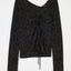 INSILENCE GATHER KNIT TOP Black / 1 (S)