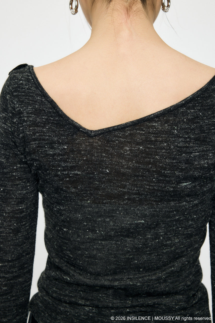 INSILENCE GATHER KNIT TOP Black / 1 (S)