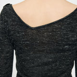 INSILENCE GATHER KNIT TOP Black / 1 (S)