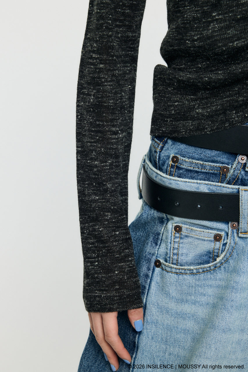 INSILENCE GATHER KNIT TOP Black / 1 (S)