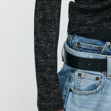 INSILENCE GATHER KNIT TOP Black / 1 (S)