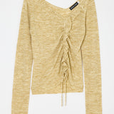 INSILENCE GATHER KNIT TOP Light Khaki / 1 (S)