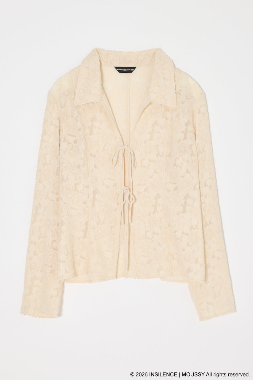 INSILENCE FRONT TIE SHIRT Ivory / Free