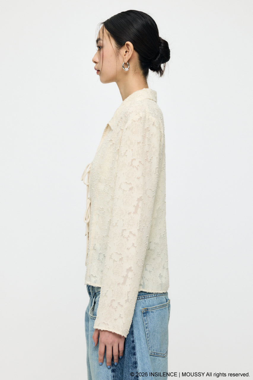 INSILENCE FRONT TIE SHIRT Ivory / Free