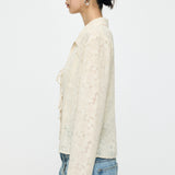 INSILENCE FRONT TIE SHIRT Ivory / Free