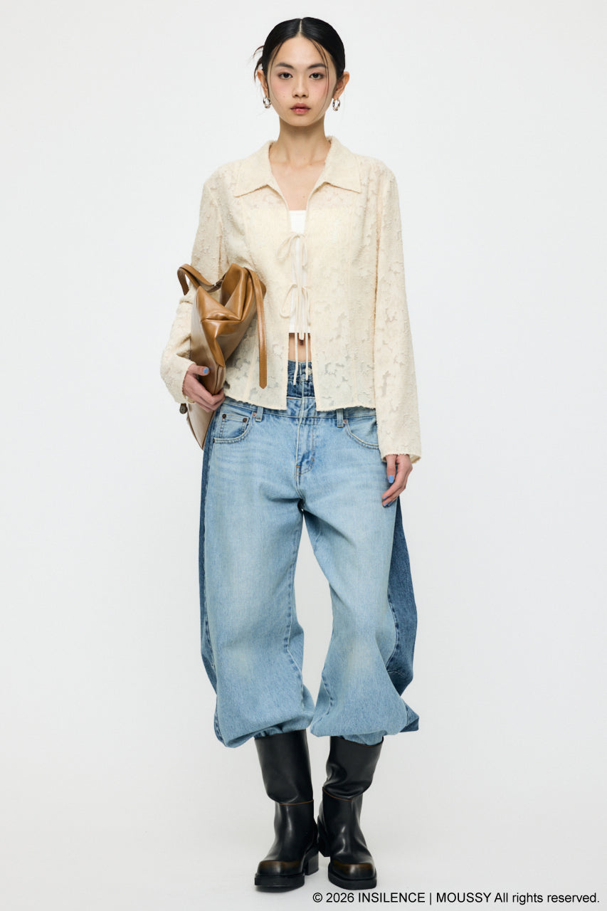 INSILENCE FRONT TIE SHIRT Ivory / Free