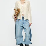 INSILENCE FRONT TIE SHIRT Ivory / Free