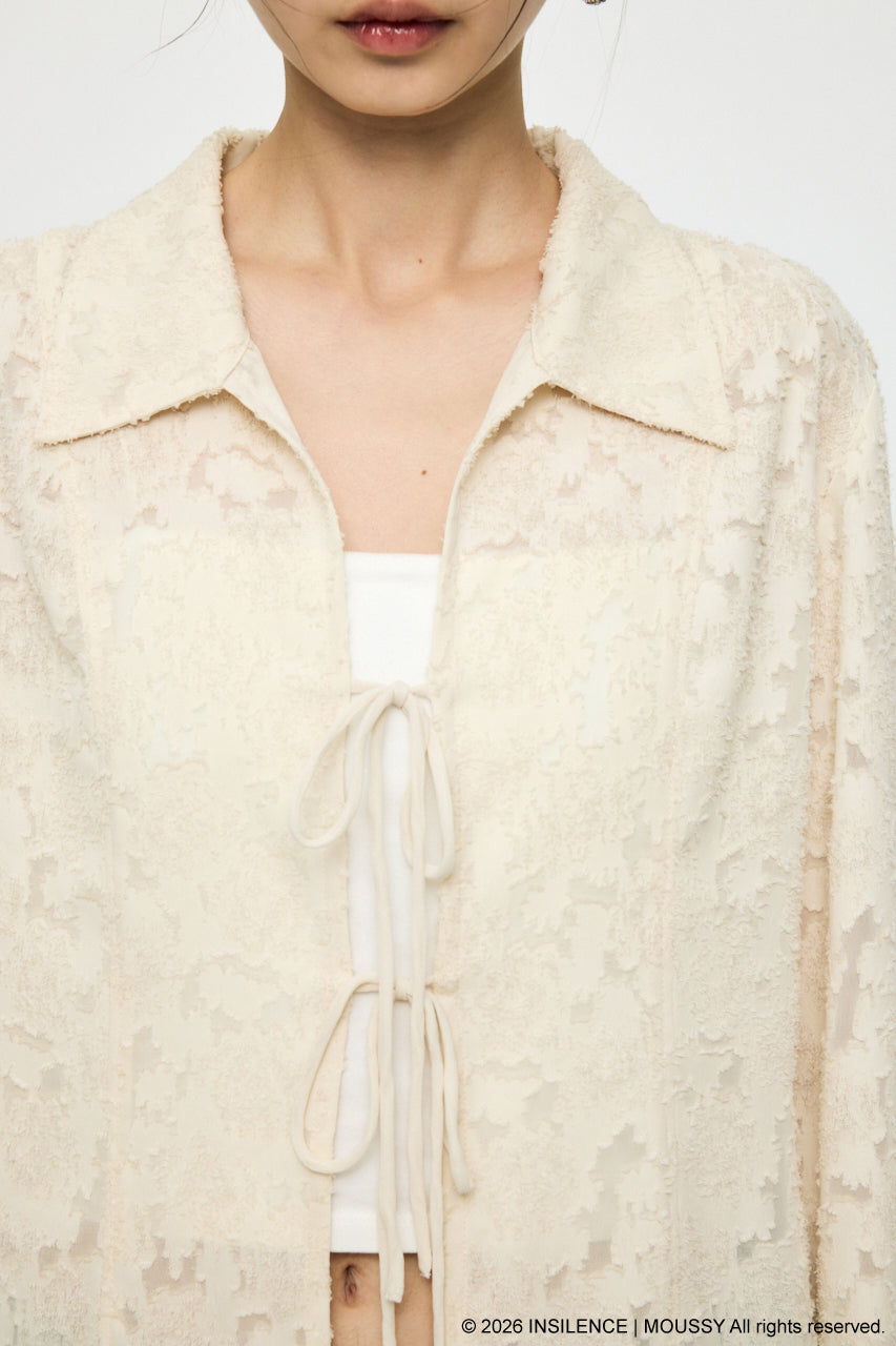 INSILENCE FRONT TIE SHIRT Ivory / Free