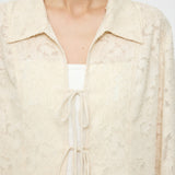 INSILENCE FRONT TIE SHIRT Ivory / Free
