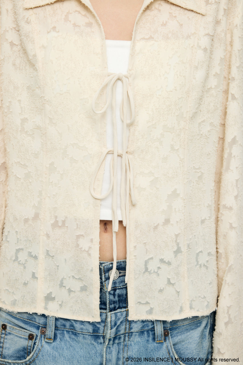 INSILENCE FRONT TIE SHIRT Ivory / Free