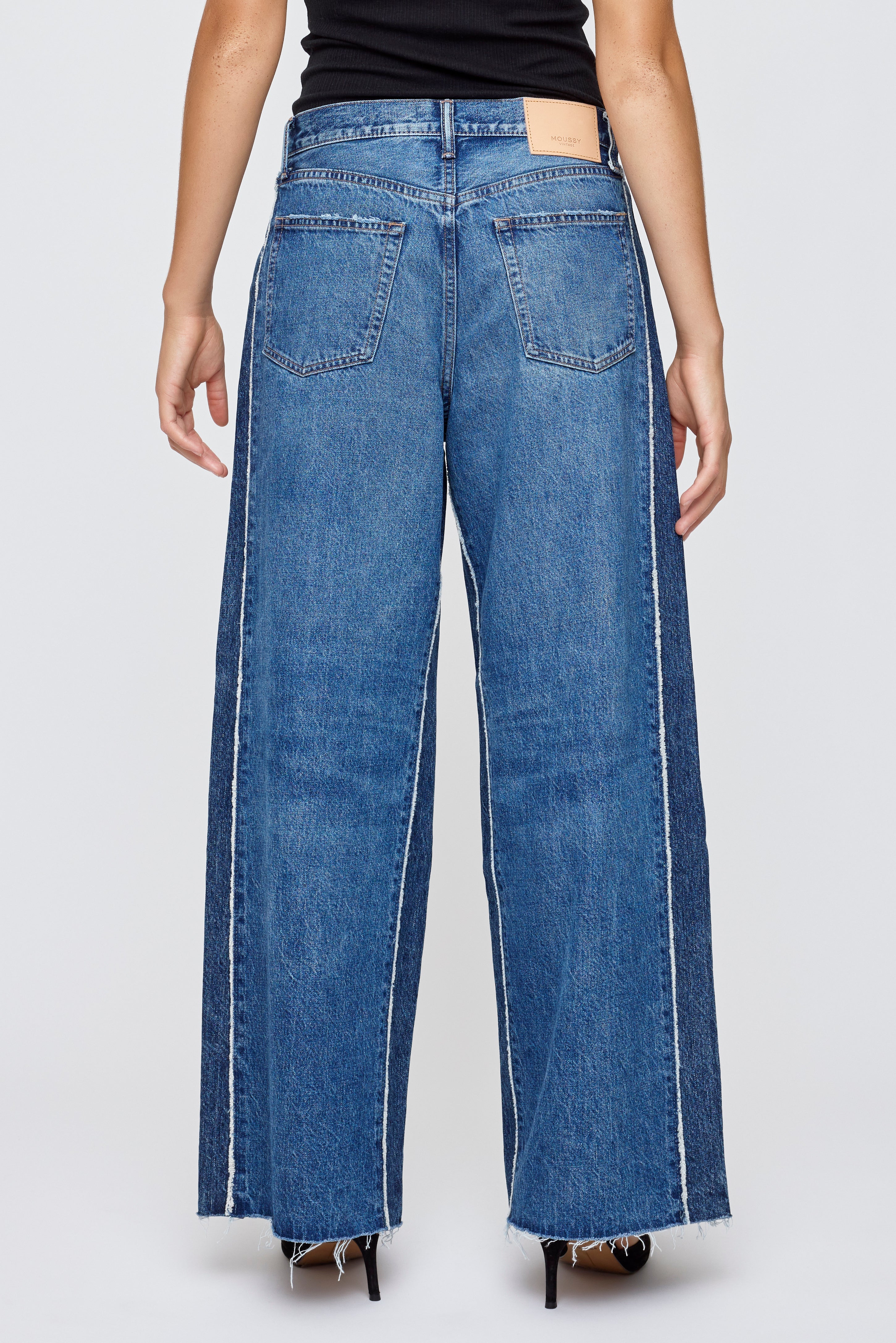 Two Tone Wide Pants - Tahiti – MOUSSY
