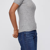 MV CASHMERE CABLE TOP Gray / XS