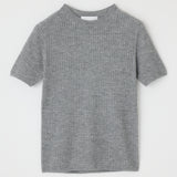 MV CASHMERE CABLE TOP Gray / XS