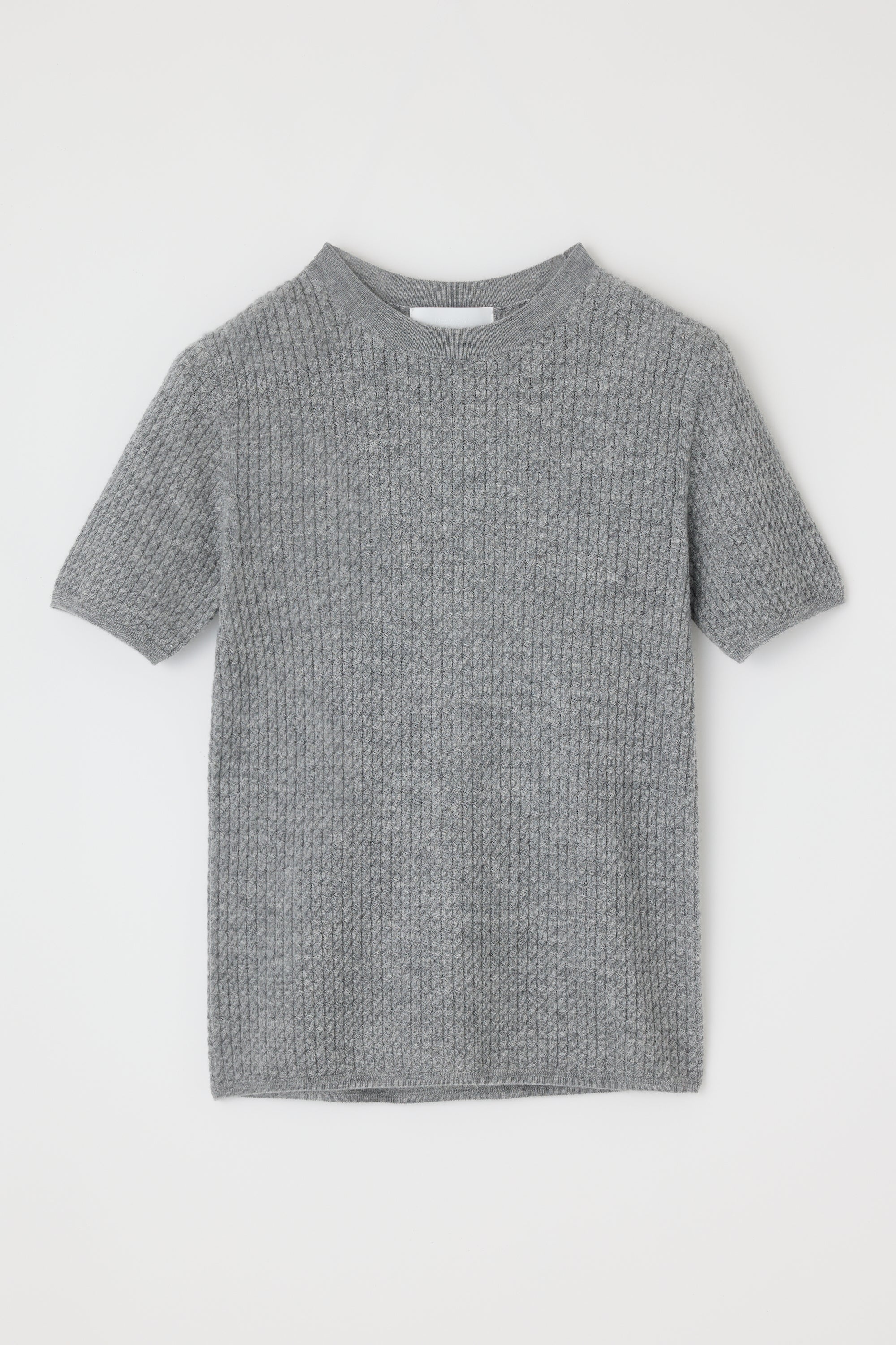 MV CASHMERE CABLE TOP Gray / XS