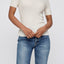 MV CASHMERE CABLE TOP Ivory / XS