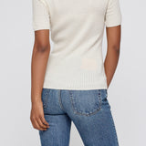MV CASHMERE CABLE TOP Ivory / XS