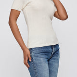 MV CASHMERE CABLE TOP Ivory / XS