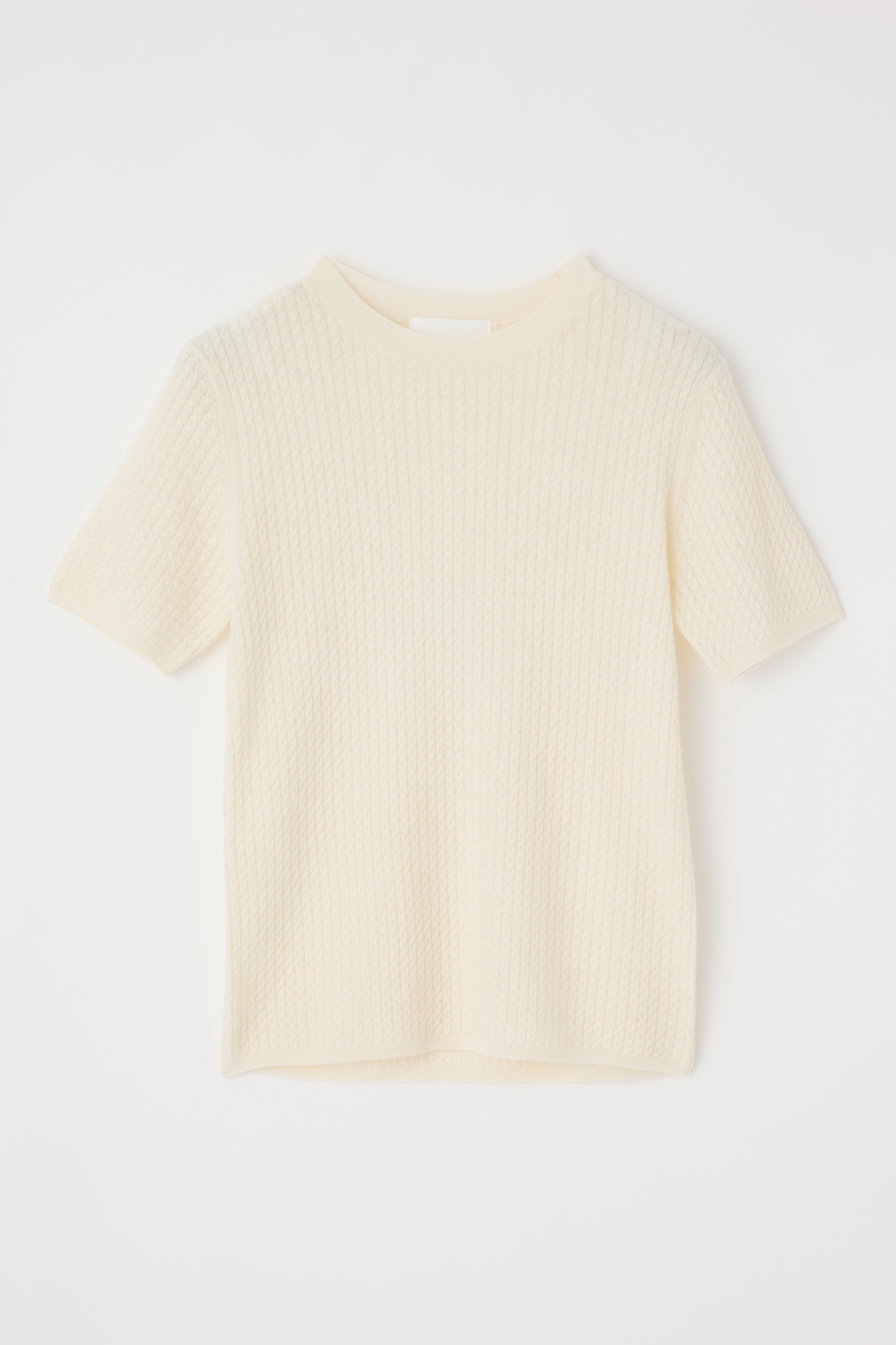 MV CASHMERE CABLE TOP Ivory / XS