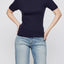 MV CASHMERE CABLE TOP Navy / XS