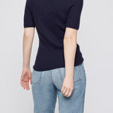 MV CASHMERE CABLE TOP Navy / XS