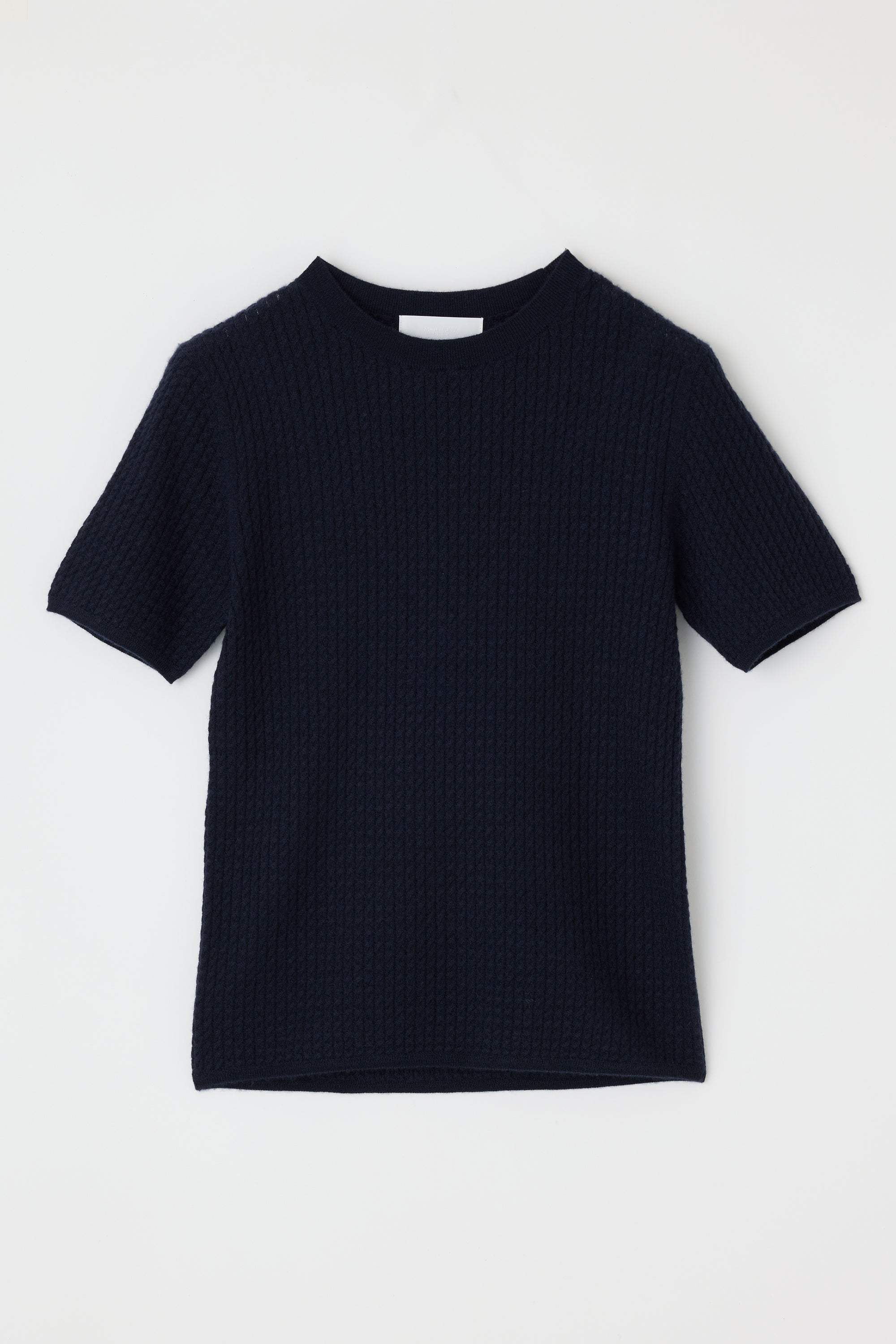 MV CASHMERE CABLE TOP Navy / XS