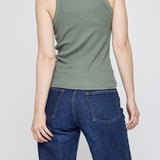 MV SLEEK RIB TANK Khaki / XS
