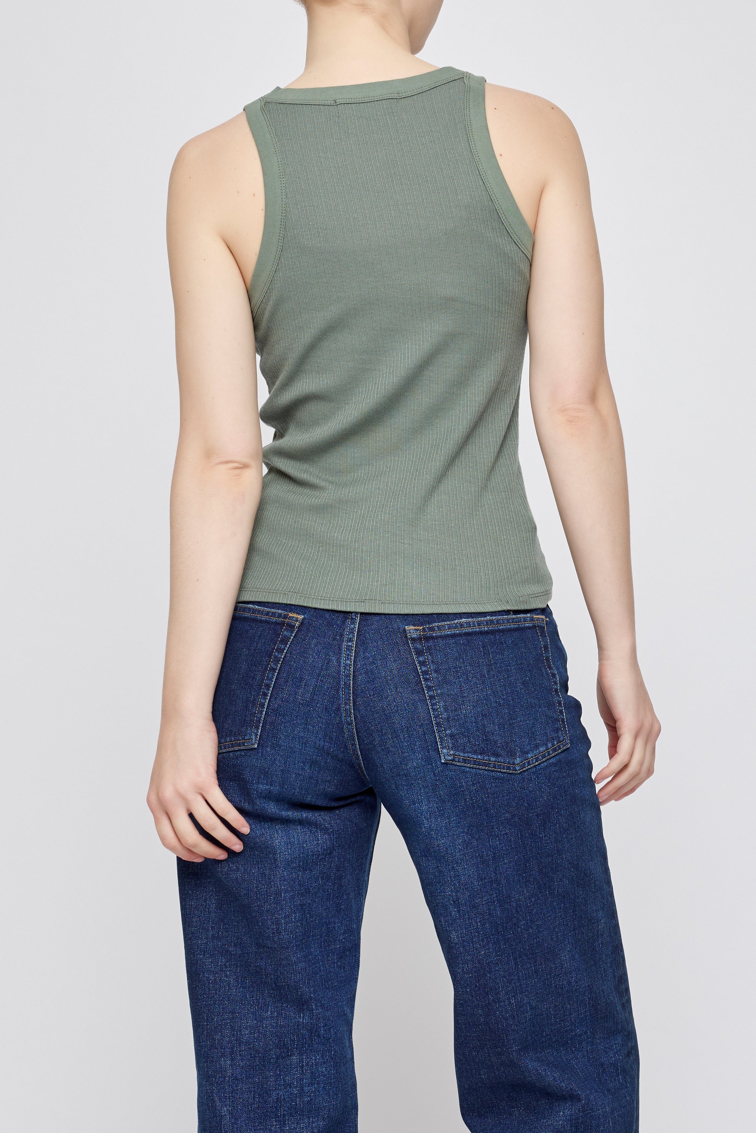 MV SLEEK RIB TANK Khaki / XS