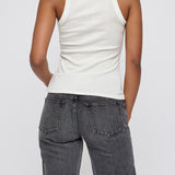 MV SLEEK RIB TANK Off White / XS