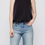 MV SCULPTED SATIN TOP Black / XS
