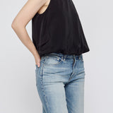 MV SCULPTED SATIN TOP Black / XS