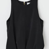 MV SCULPTED SATIN TOP Black / XS