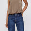 MV SCULPTED SATIN TOP Brown / XS