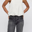MV SCULPTED SATIN TOP Ivory / XS