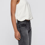 MV SCULPTED SATIN TOP Ivory / XS