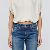 MV SATIN SHELL CAP TOP Beige / XS