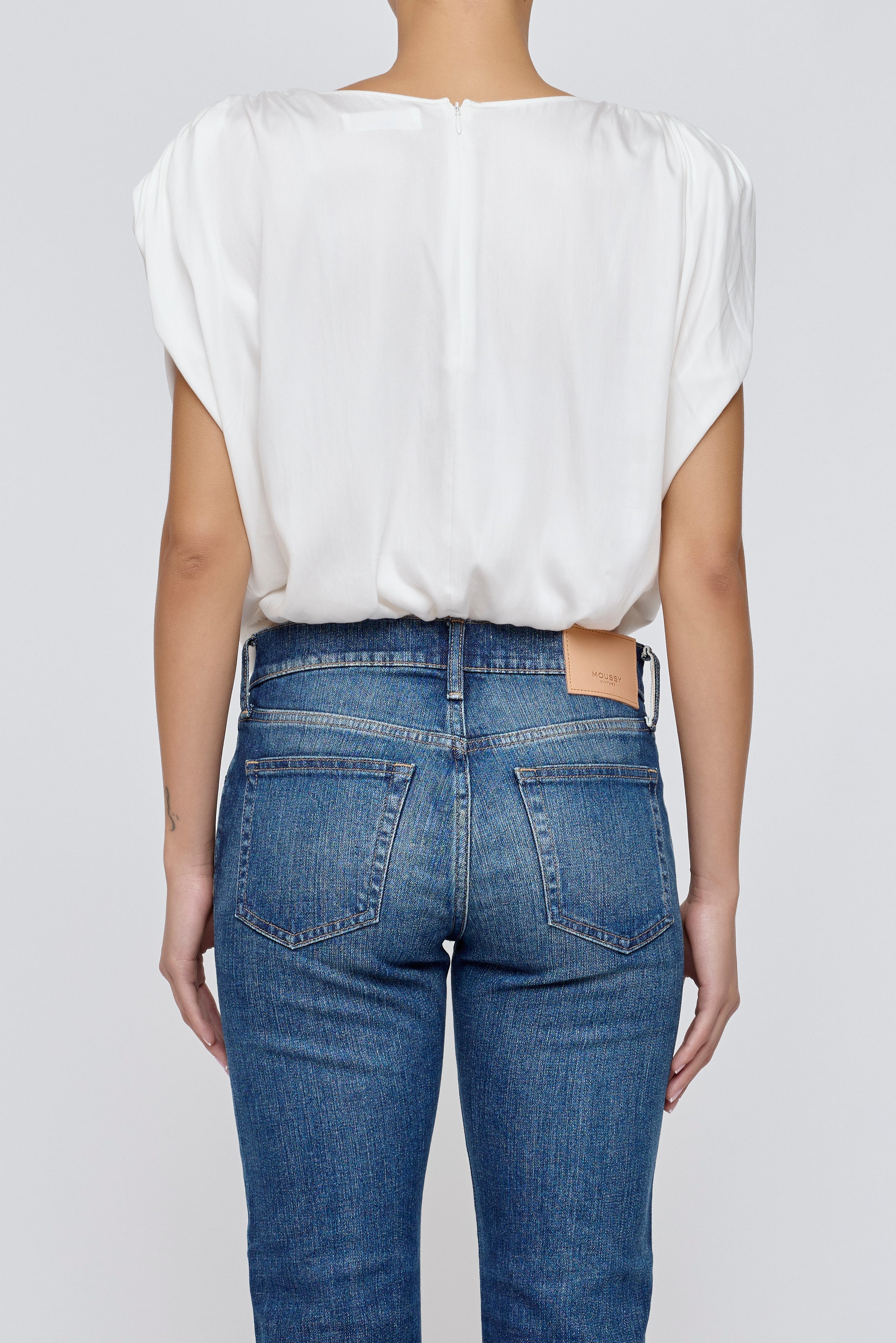 MV SATIN SHELL CAP TOP White / XS