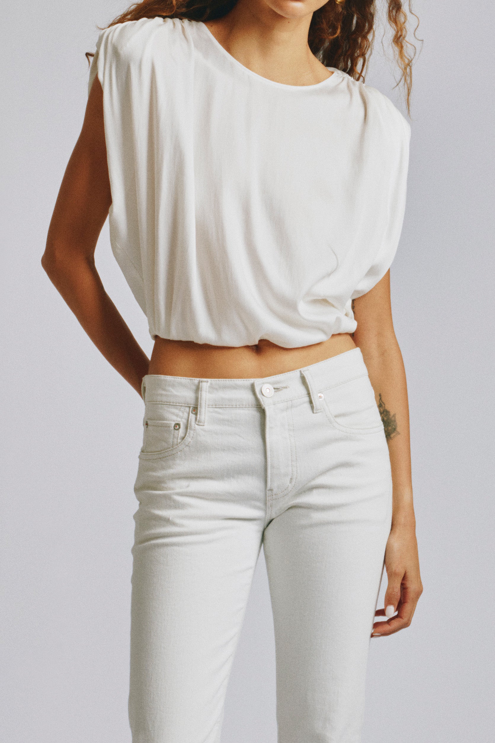 トップス Mallion vintage top Satin Shell Cap Top – MOUSSY