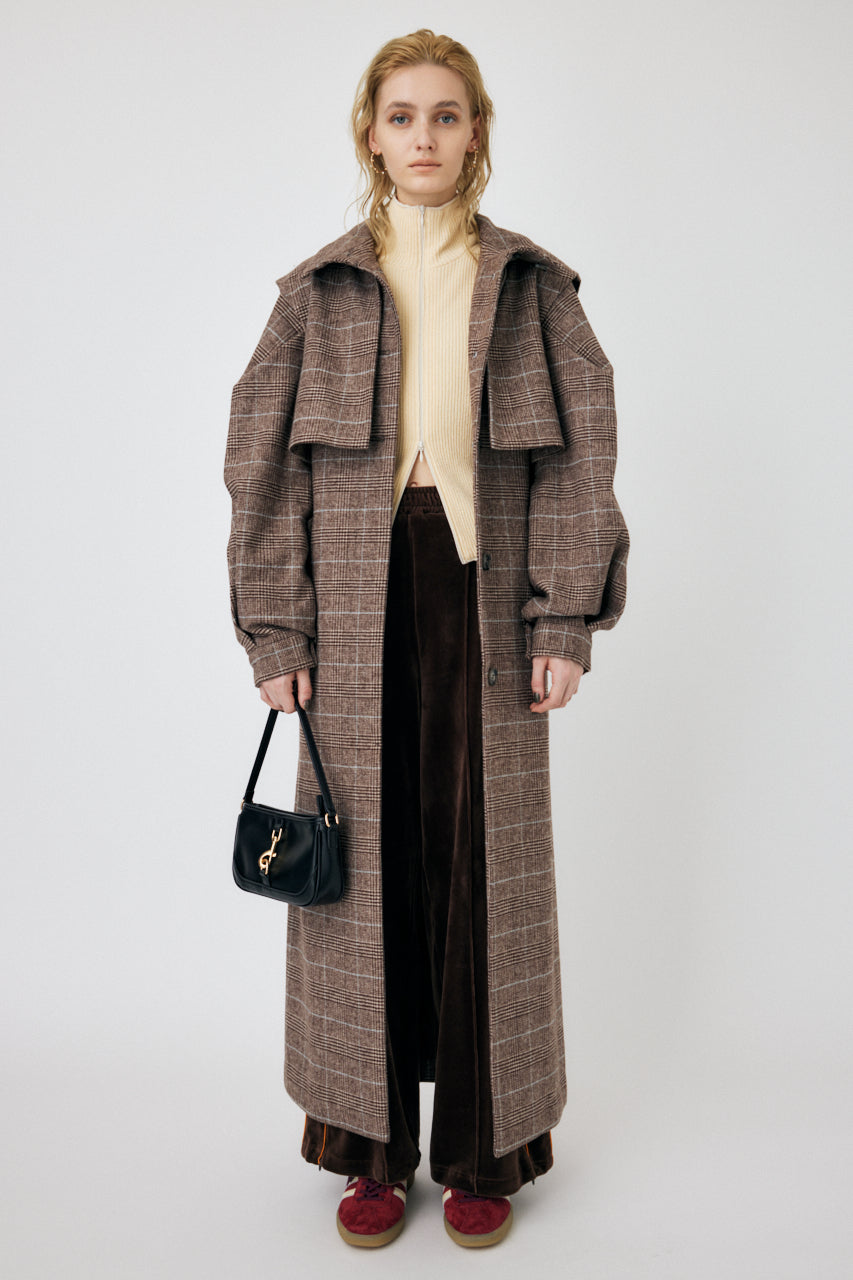 MOUSSY] LAYERED DESIGN LONG COAT