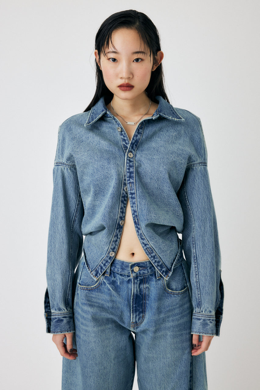 ジャケット・アウター MOUSSY REMAKE DENIM SHIRT Remake Denim Shirt Jacket – MOUSSY