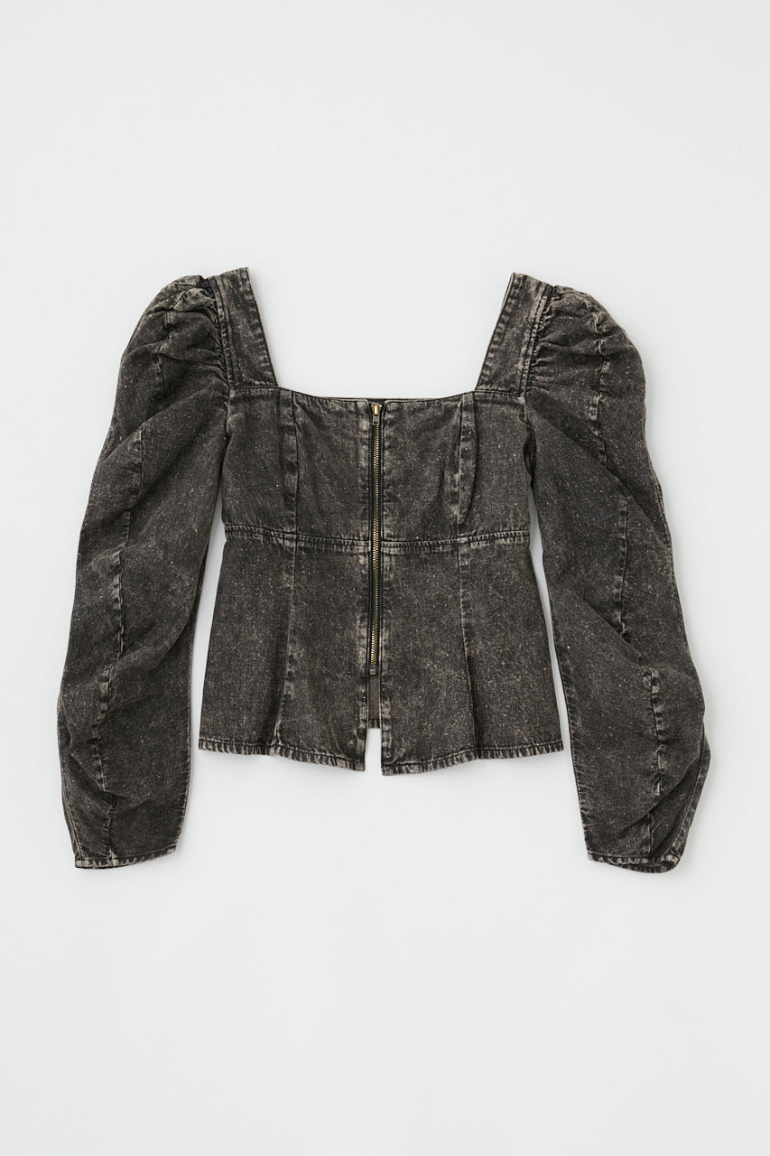 Aging Denim Bustier Blouse – MOUSSY