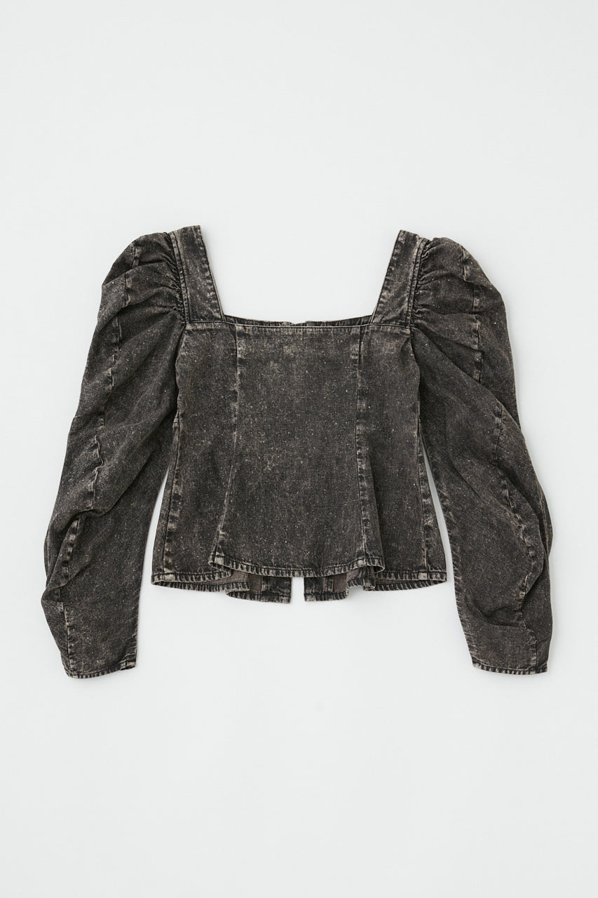 Aging Denim Bustier Blouse – MOUSSY