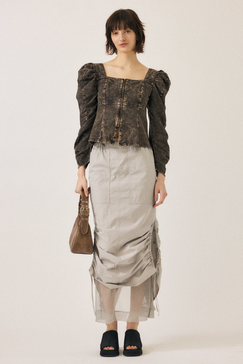 Aging Denim Bustier Blouse – MOUSSY
