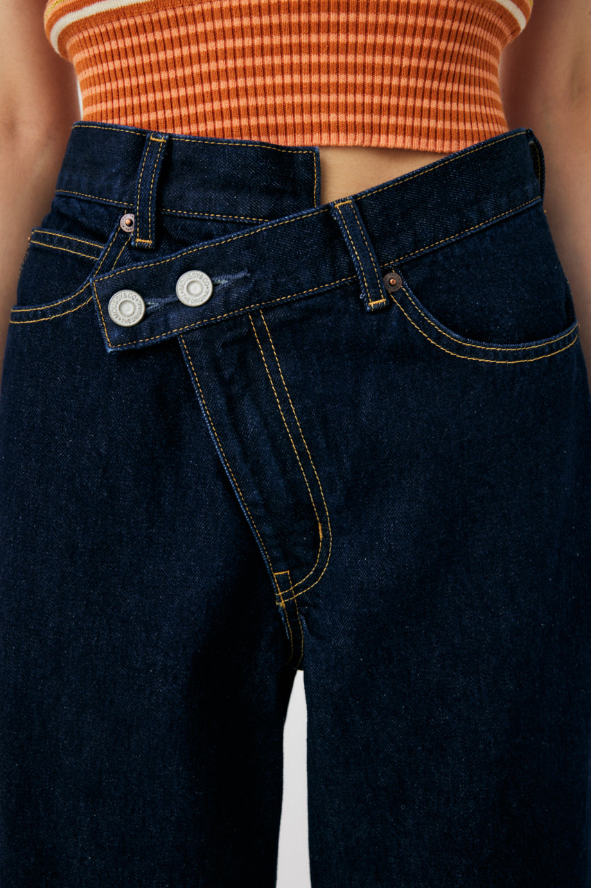 MOUSSY CROSS WAIST WIDE STRAIGHT