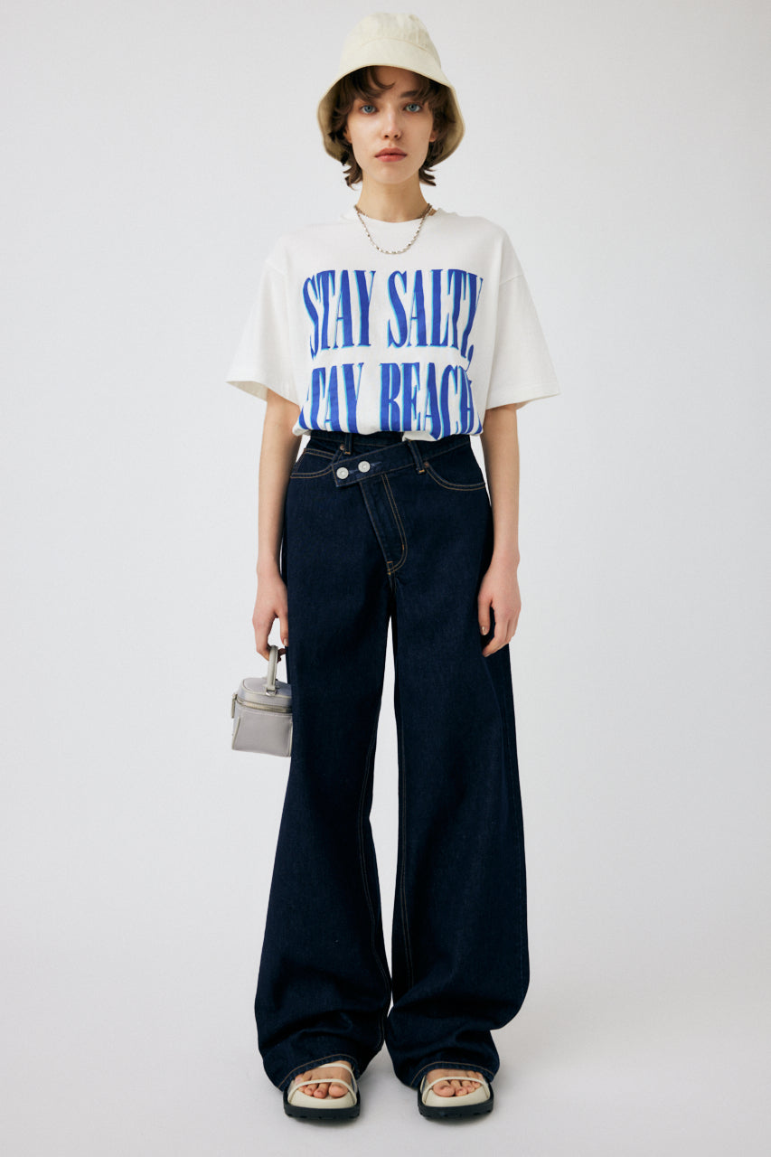 moussy CROSS WAIST WIDE STRAIGHT