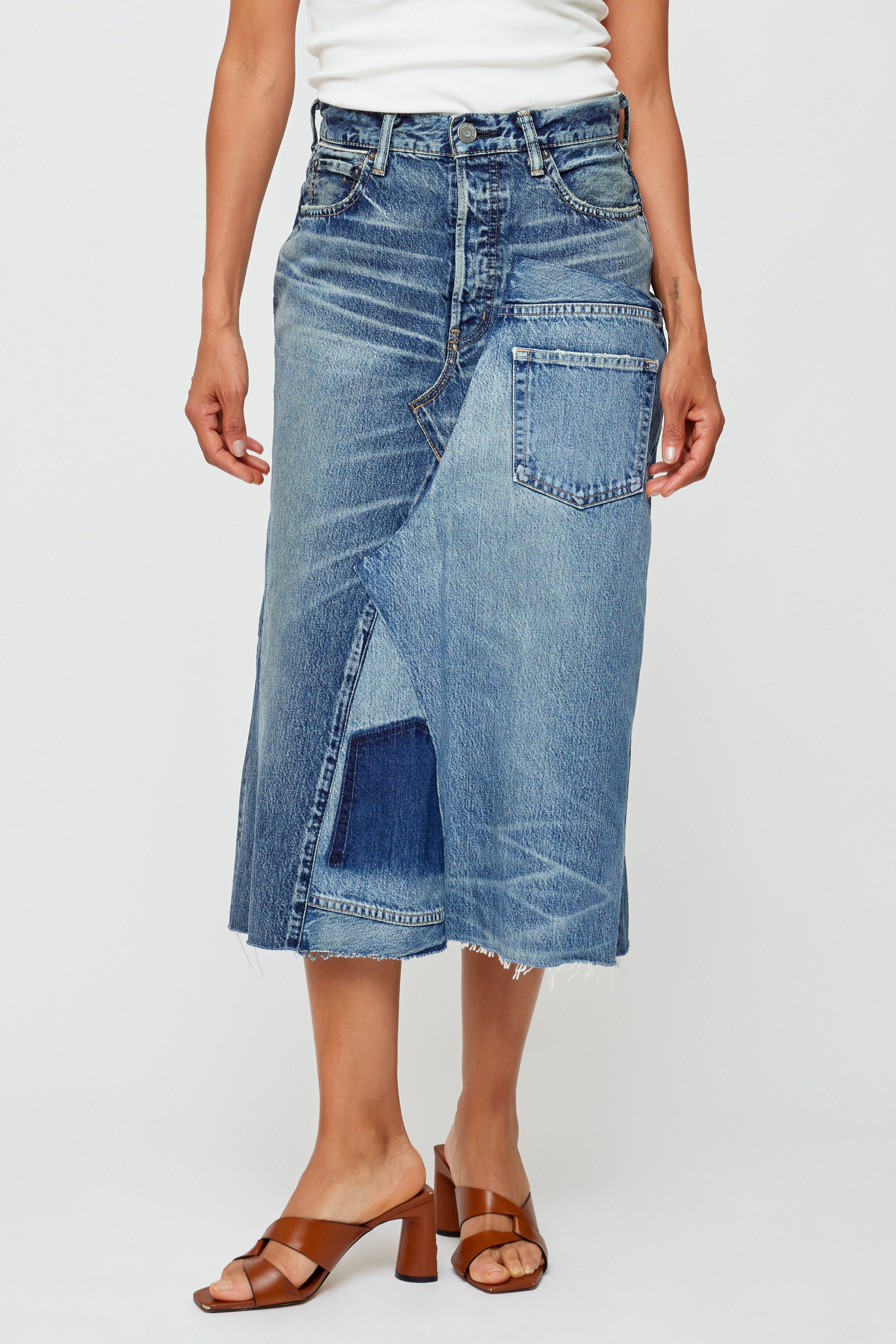 スカート DIANTE Remake denim skirt Ssizu Blue Remake Skirt High Rise - Riverchase – MOUSSY