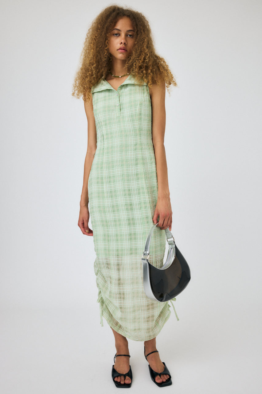 HOODIE SLEEVELESS CHECK DRESS – MOUSSY