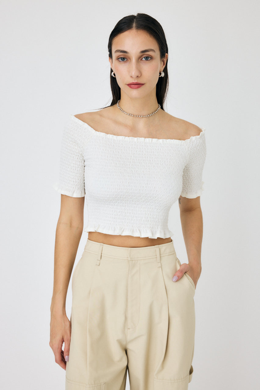 Wavy Off Shoulder Top – MOUSSY - Main Image